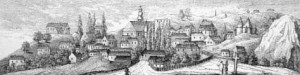 Widok Bochni z początków XIX w. Zbiory Muzeum w Bochni