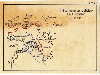 działania zbrojne w rejonie Sobolowa 8 grudnia 1914 r