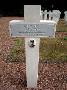 Grób chor. Władysława Flaszy na cmentarzu Lommel w Belgii