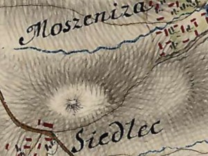 kopiec na najstarszej mapie Bocheńszczyzny - mapie Miega (1779-1783)
