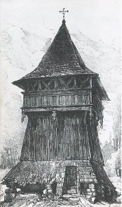 szkic dzwonnicy w Bochni
