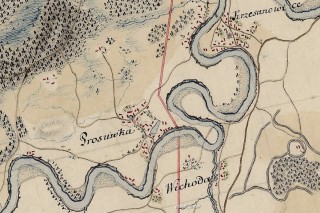 Proszowki na austriackiej mapie z 1779 r.