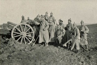 Artyleria pruska na Widomej w grudniu 1914 r.