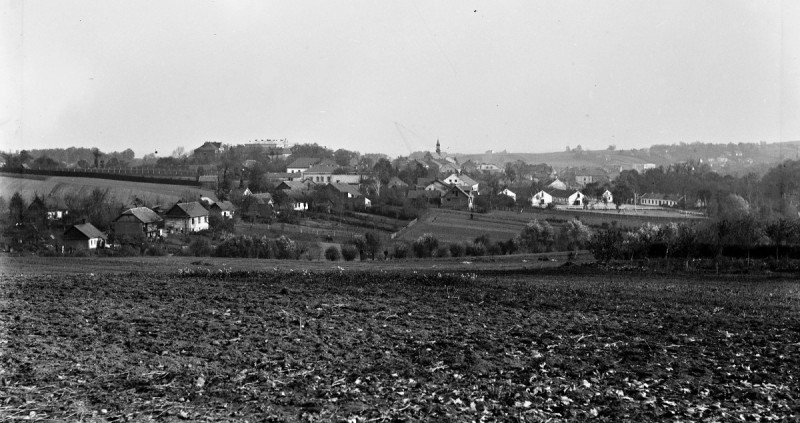 Widok Bochni ze wzgórza w Kolanowie, 1933 r. Zbiory Narodowego Archiwum Cyfrowego