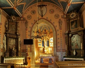 Wnętrze kościoła górnego w Łapczycy